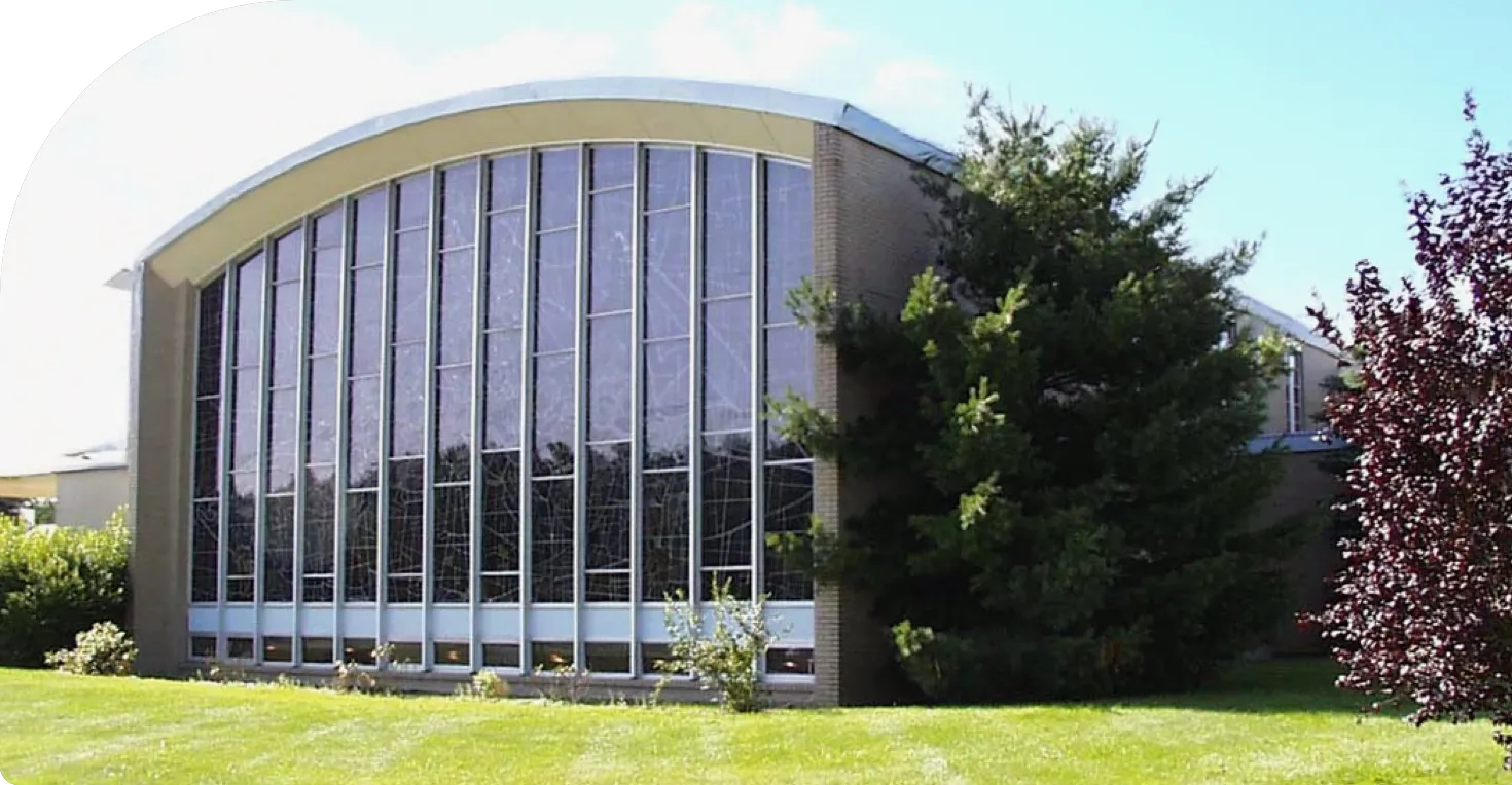 Beautiful glass exterior of the Windsor facility