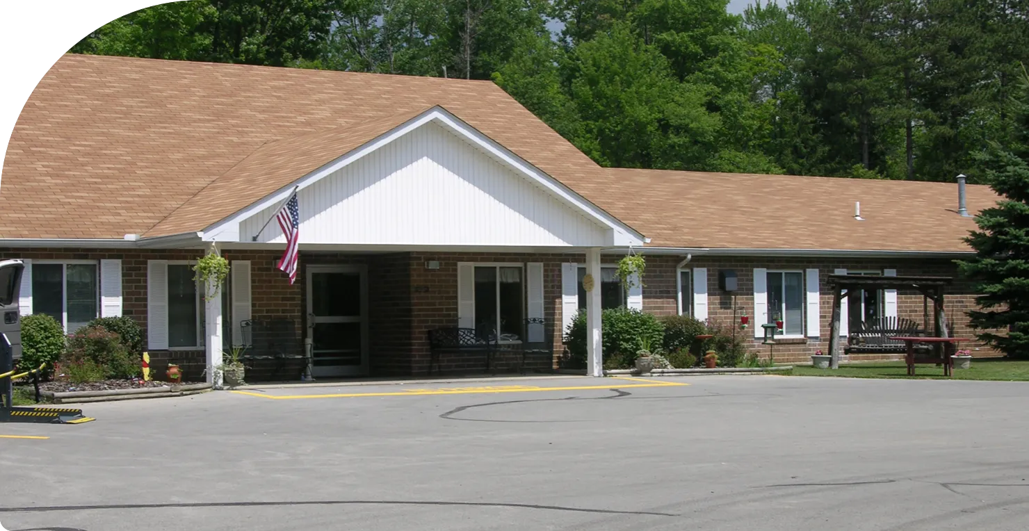 Front exterior of senior living facility